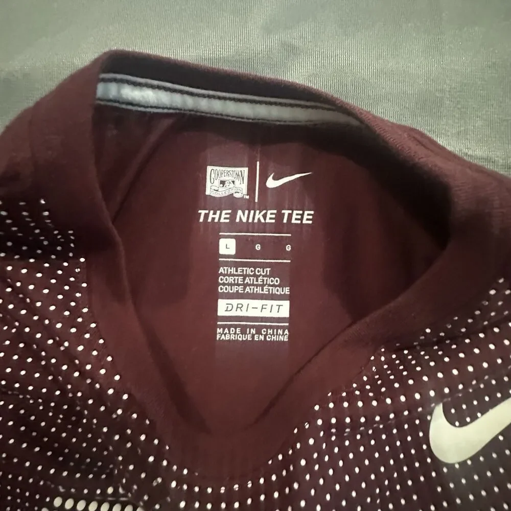 Nike Philadelphia Phillies Shirt Mens Large Maroon Cooperstown Athletic Team